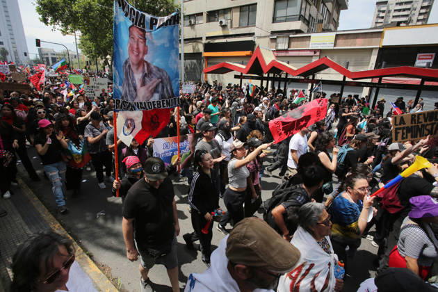 Santiago, October 18, 2026 Commemoration of the 7th Anniversary of the Social Uprising in Santiago Jonnathan Oyarzun Aton Chile, Aton 1200711  Copyright: JONNATHANxOYARZUN ATONxCHILE