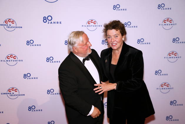 Axel Prahl and Margarita Broich at the 80th Anniversary CCC Filmkunst Gala at the CCC Film Studios in Berlin, October 17, 2026 Copyright: xAgenturxMatthiasxWehnertx xRenexduxVinagex