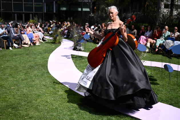 MELBOURNE FASHION WEEK PREVIEW, A model walks the runway during a 2026 Melbourne Fashion Week Runway Preview, at Sky Park, Melbourne, Monday, October 19, 2026. The preview features a selection of the upcoming collections that will appear on M FW runways including designers OUT OF HAND x Lisa Waup, Ebony Noire, Van Ermel Scherer, Perple, Gotham, Wilson Jedd Adams, Asiyam, Atoir, NGALI, Kuwaii, HoMie, Collective Closets x Mariam Farah, TOJHÃÄ, Amy Cottrell, BAAQIY and Sean Rentero. ( NO ARCHIVING MELBOURNE VICTORIA Australia  Copyright: xJOELxCARRETTx 20261019154478899237