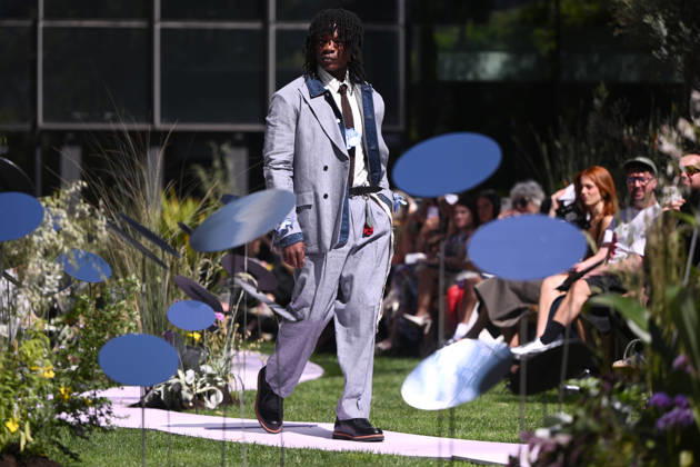 MELBOURNE FASHION WEEK PREVIEW, A model walks the runway during a 2026 Melbourne Fashion Week Runway Preview, at Sky Park, Melbourne, Monday, October 19, 2026. The preview features a selection of the upcoming collections that will appear on M FW runways including designers OUT OF HAND x Lisa Waup, Ebony Noire, Van Ermel Scherer, Perple, Gotham, Wilson Jedd Adams, Asiyam, Atoir, NGALI, Kuwaii, HoMie, Collective Closets x Mariam Farah, TOJHÃÄ, Amy Cottrell, BAAQIY and Sean Rentero. ( NO ARCHIVING MELBOURNE VICTORIA Australia  Copyright: xJOELxCARRETTx 20261019185723882101