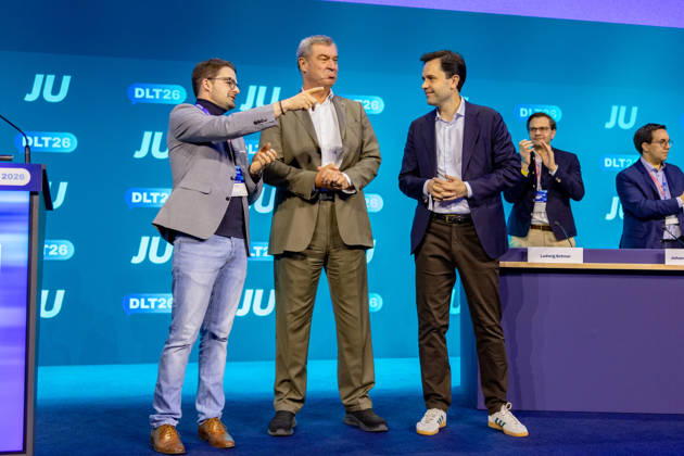 German Youth Union Day in Bonn Speech by the Bavarian Minister-President October 18, 2026 Welcome remarks by Manuel Knoll, Söder, and Johannes WINKEL, Member of t Copyright: xMarcxJohnx
