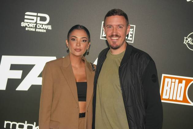 Fame Fighting 4 in Essen 2026: Max and his wife Dilara Kruse at the Fame Fighting 4 celebrity boxing event on October 17, 2026, at the Grugahalle in Essen, North Rhine-Westphalia