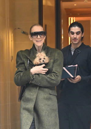 Céline Dion leaves the Royal Monceau hotel with her sons Nelson and Eddy and her dog after her concert series in Paris on October 19, 2026. Christian Liewig, Bestimage. Céline Dion leaves the Royal Monceau hotel with her sons Nelson and Eddy and her dog after her concert series in Paris on October 19, 2026 Paris, France Copyright: xChristianxLiewigx xBestimagexChristianxLiewigx xBestimagex