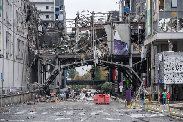 Aftermath of Russian attack on Kiev KYIV, UKRAINE - OCTOBER 19: Aftermath of the Russian attack on a shoping mall in Kyiv, Ukraine on October 19, 2026. Danylo Antoniuk Anadolu Kyiv Ukraine. Editorial use only. Please get in touch for any other usage.  Copyright: x2026xAnadoluxDanyloxAntoniukx