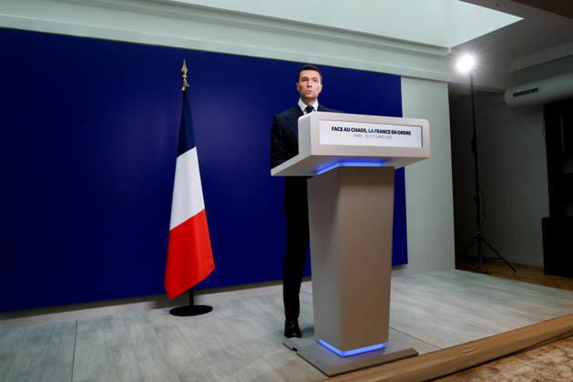 Press Conference: France in Order Amid Chaos by Jordan Bardella Following the Events of October 17 and 18, 2026 Press conference by Jordan Bardella following the demonstration on October 17, 460594, 2026, October 19, France, Bardella, Jordan  Copyright: xLionelxGuericolasx xStarfacex STAR_460594_005