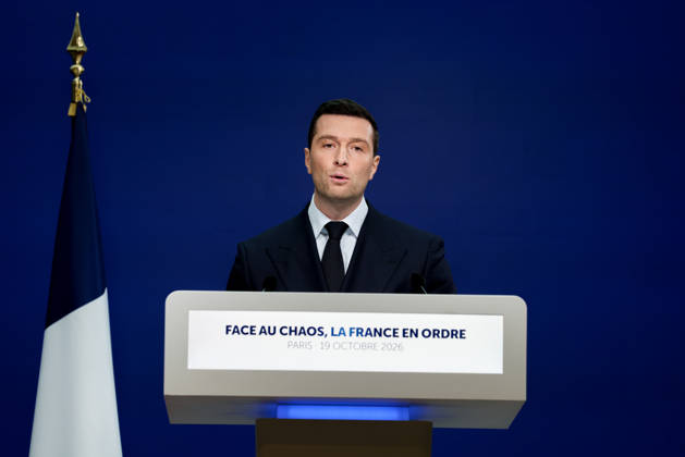 Press Conference: France in Order Amid Chaos by Jordan Bardella Following the Events of October 17 and 18, 2026 Press conference by Jordan Bardella following the demonstration on October 17, 460594, 2026, October 19, France, Bardella, Jordan  Copyright: xLionelxGuericolasx xStarfacex STAR_460594_010