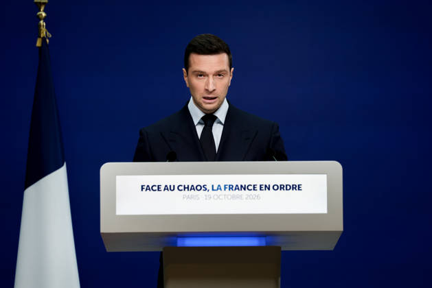 Press Conference: France in Order Amid Chaos by Jordan Bardella Following the Events of October 17 and 18, 2026 Press conference by Jordan Bardella following the demonstration on October 17, 460594, 2026, October 19, France, Bardella, Jordan  Copyright: xLionelxGuericolasx xStarfacex STAR_460594_012