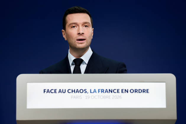 Press Conference: France in Order Amid Chaos by Jordan Bardella Following the Events of October 17 and 18, 2026 Press conference by Jordan Bardella following the demonstration on October 17, 460594, 2026, October 19, France, Bardella, Jordan  Copyright: xLionelxGuericolasx xStarfacex STAR_460594_014