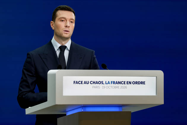 Press Conference: France in Order Amid Chaos by Jordan Bardella Following the Events of October 17 and 18, 2026 Press conference by Jordan Bardella following the demonstration on October 17, 460594, 2026, October 19, France, Bardella, Jordan  Copyright: xLionelxGuericolasx xStarfacex STAR_460594_021