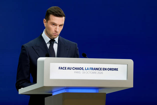 Press Conference: France in Order Amid Chaos by Jordan Bardella Following the Events of October 17 and 18, 2026 Press conference by Jordan Bardella following the demonstration on October 17, 460594, 2026, October 19, France, Bardella, Jordan  Copyright: xLionelxGuericolasx xStarfacex STAR_460594_022