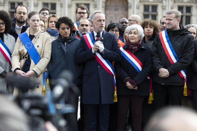 Paris Mayor Emmanuel Gregoire Attends Rally Against Violence - Paris Paris Mayor Emmanuel Gregoire during a gathering against violence and in support of the Republic, called by the Association of French Mayors (AMF), in front of Paris City Hall, following clashes that erupted during a national day of demonstrations against the cost of living and rising fuel prices, in Paris, France, October 19, 2026.Photos by Jérémy Paoloni ABACAPRESS.COM Paris Ile-de-France France  Copyright: xPaolonixJeremy ABACAx