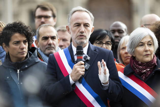 Paris Mayor Emmanuel Gregoire Attends Rally Against Violence - Paris Paris Mayor Emmanuel Gregoire during a gathering against violence and in support of the Republic, called by the Association of French Mayors (AMF), in front of Paris City Hall, following clashes that erupted during a national day of demonstrations against the cost of living and rising fuel prices, in Paris, France, October 19, 2026.Photos by Jérémy Paoloni ABACAPRESS.COM Paris Ile-de-France France  Copyright: xPaolonixJeremy ABACAx