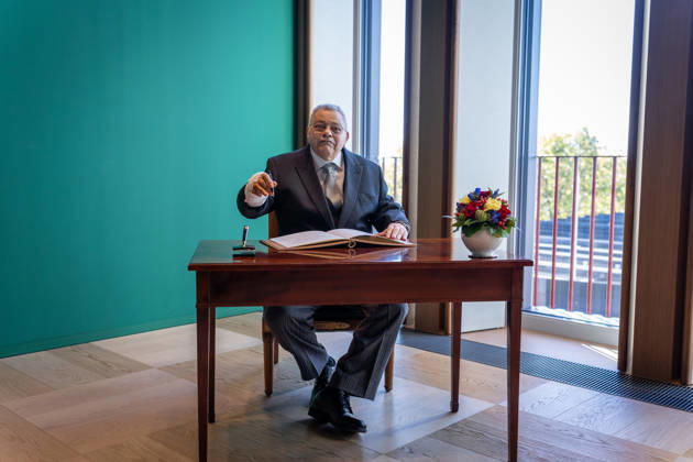 Federal President Frank-Walter Steinmeier, Accreditation of Ambassadors in Berlin, Official Residence at Spreebogen, Federal President Frank-Walter Steinmeier, Accreditation of Ambassadors, Bundeswehr, Ambassador, Mauritius, Joseph Lucien Finette, Berlin, Berlin, GER