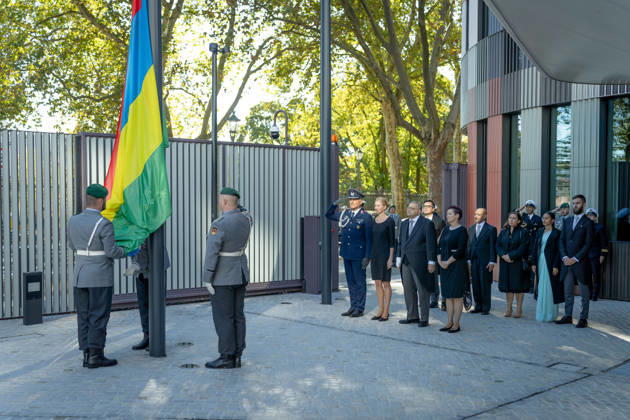 Federal President Frank-Walter Steinmeier, Accreditation of Ambassadors, Berlin, Official Residence at Spreebogen, Federal President Frank-Walter Steinmeier, Accreditation of Ambassadors, Ambassador of Tonga, Titilupe Fanetupouvava u Tu ivakano, Berlin, Berlin, GER
