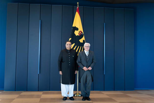 Federal President Frank-Walter Steinmeier, Accreditation of Ambassadors in Berlin, Official Residence at Spreebogen, Federal President Frank-Walter Steinmeier, Accreditation of Ambassadors, Bundeswehr, Ambassador, Pakistan, Salman Sharif, Berlin, Berlin, GER