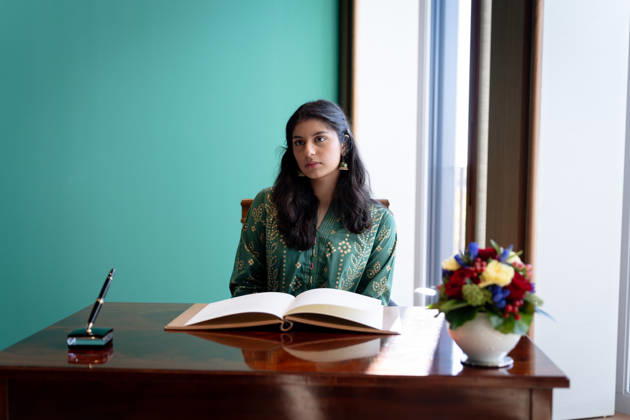 Federal President Frank-Walter Steinmeier, Accreditation of Ambassadors in Berlin, Official Residence at Spreebogen, Federal President Frank-Walter Steinmeier, Accreditation of Ambassadors, Bundeswehr, Ambassador, Pakistan, Salman Sharif, Daughter, Berlin, Berlin, GER