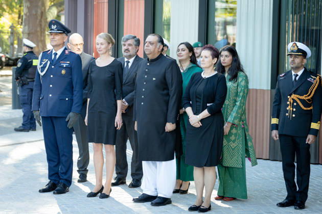 Federal President Frank-Walter Steinmeier, Accreditation of Ambassadors in Berlin, Official Residence at Spreebogen, Federal President Frank-Walter Steinmeier, Accreditation of Ambassadors, Bundeswehr, Ambassador, Pakistan, Salman Sharif, Berlin, Berlin, GER
