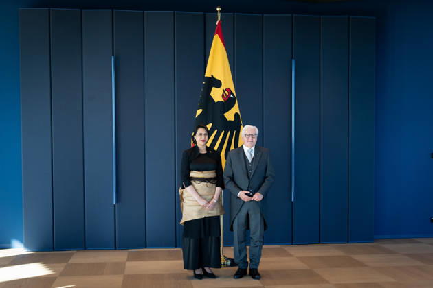 Federal President Frank-Walter Steinmeier, Accreditation of Ambassadors, Berlin, Official Residence at Spreebogen, Federal President Frank-Walter Steinmeier, Accreditation of Ambassadors, Ambassador of Tonga, Titilupe Fanetupouvava u Tu ivakano, Berlin, Berlin, GER