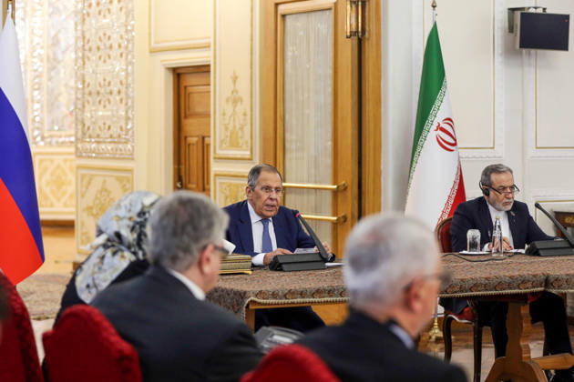 Russian Foreign Minister Sergey Lavrov meets Iranian counterpart Abbas Araghchi in Tehran TEHRAN, IRAN - OCTOBER 19: Russian Foreign Minister Sergey Lavrov and Iranian Foreign Minister Abbas Araghchi hold a joint press conference at the Ministry of Foreign Affairs building in Tehran, Iran, on October 19, 2026. Fatemeh Bahrami Anadolu Tehran Iran. Editorial use only. Please get in touch for any other usage.  Copyright: x2026xAnadoluxFatemehxBahramix