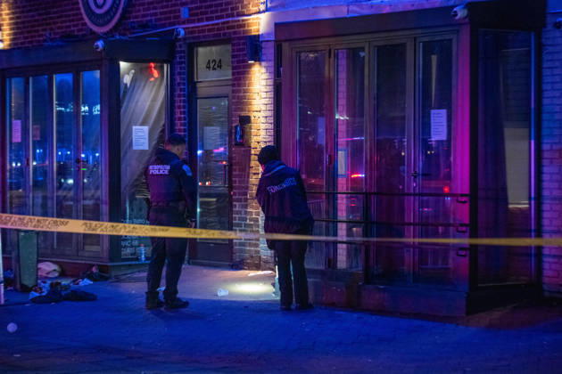 October 19, 2026, Washington, Dc, United States: A National Guard soldier was shot in the Eastern Market neighborhood of Washington, D.C. in the early hours of October 19, 2026. The guardsman tried to break up a fight but was shot by one of the participants, before the suspect was shot by other National Guard soldiers. Both the Guardsman and the suspect were taken to the hospital with non-life threatening injuries. Washington United States  - ZUMAl312 20261019_znp_l312_045 Copyright: xAndrewxLeydenx