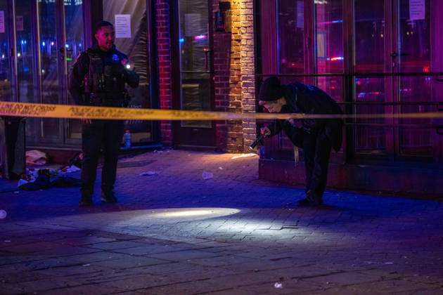 October 19, 2026, Washington, Dc, United States: A National Guard soldier was shot in the Eastern Market neighborhood of Washington, D.C. in the early hours of October 19, 2026. The guardsman tried to break up a fight but was shot by one of the participants, before the suspect was shot by other National Guard soldiers. Both the Guardsman and the suspect were taken to the hospital with non-life threatening injuries. Washington United States  - ZUMAl312 20261019_znp_l312_047 Copyright: xAndrewxLeydenx
