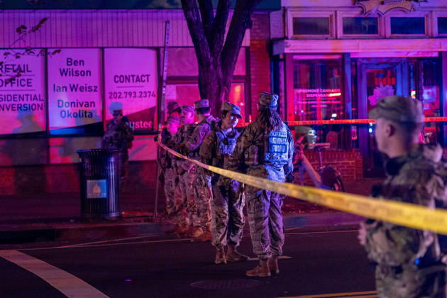 October 19, 2026, Washington, Dc, United States: A National Guard soldier was shot in the Eastern Market neighborhood of Washington, D.C. in the early hours of October 19, 2026. The guardsman tried to break up a fight but was shot by one of the participants, before the suspect was shot by other National Guard soldiers. Both the Guardsman and the suspect were taken to the hospital with non-life threatening injuries. Washington United States - ZUMAl312 20261019_znp_l312_028 Copyright: xAndrewxLeydenx