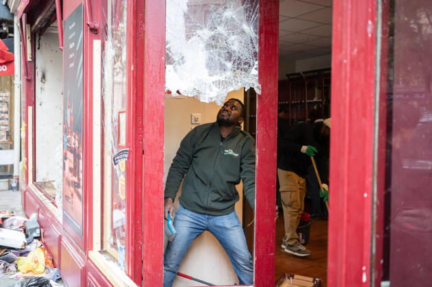 Shops Looted After the October 17th Demonstration - Paris AJ This photo shows the Nicolas at the Rue du Chateau d’eau store after it has been looted, ransacked, and vandalized on October 19, 2026 two days after riots and looting occurred (pillage) on the sidelines of nationwide cost-of-living demonstrations. Photo by Alexis Jumeau ABACAPRESS.COM Paris France  Copyright: xJumeauxAlexis ABACAx