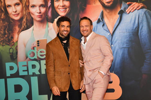 Elyas M. Barek and Frederick Lau at the premiere of *Der perfekte Urlaub* at the Mathaeser Filmpalast on October 19, 2026, in Munich, Germany. Premiere of *Der perfekte Urlaub* in Munich, Germany