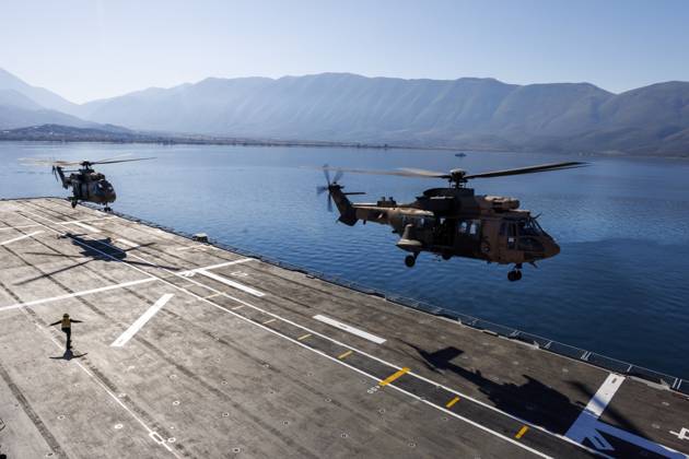 Orikun, The Netherlands, 2026-10-19 10:27:11 ORIKUN, 19-10-2026, The Turkish Navy s amphibious assault and drone ship TCG Anadolu (L400) is participating in NATO Exercise Neptune Strike 26-4. This exercise runs from 16 October to 5 November. During this exercise, NATO organized a demonstration for Distinguished Visitors and the media to showcase the Anadolu s spearhead operations in the form of a simulated amphibious strike on Pasha Beach. Photo: NLBeeld Robert Meerding Credit: NL Beeld Robert Meerding Inc  Copyright: xx x