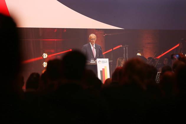Berlin, Germany, October 19, 2026: Kraftwerk Berlin, Invest in Germany Summit—Chancellor Friedrich Merz of the CDU delivers a speech Copyright: xdtsxNachrichtenagenturx dts_139969
