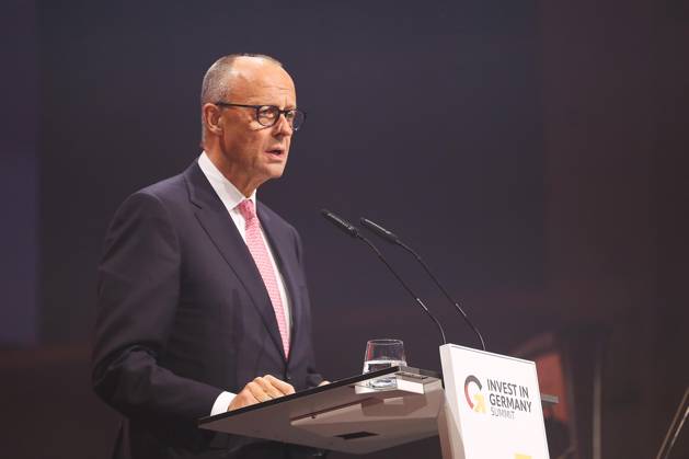Berlin, Germany, October 19, 2026: Kraftwerk Berlin, Invest in Germany Summit—Chancellor Friedrich Merz of the CDU delivers a speech Copyright: xdtsxNachrichtenagenturx dts_139970