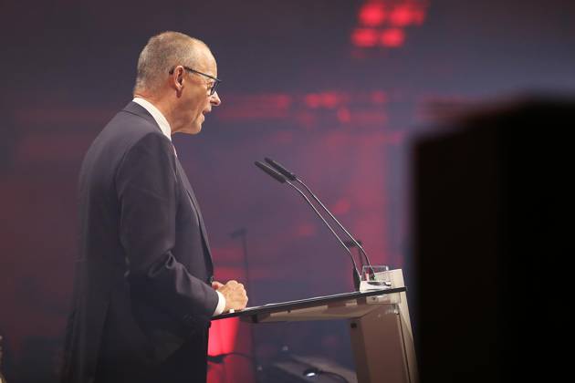 Berlin, Germany, October 19, 2026: Kraftwerk Berlin, Invest in Germany Summit—Chancellor Friedrich Merz of the CDU delivers a speech Copyright: xdtsxNachrichtenagenturx dts_139973