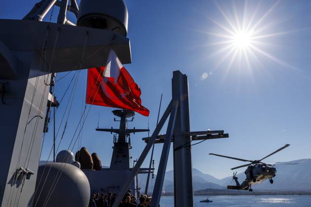 Orikun, The Netherlands, 2026-10-19 10:58:50 ORIKUN, 19-10-2026, The Turkish Navy s amphibious assault and drone ship TCG Anadolu (L400) is participating in NATO Exercise Neptune Strike 26-4. This exercise runs from 16 October to 5 November. During this exercise, NATO organized a demonstration for Distinguished Visitors and the media to showcase the Anadolu s spearhead operations in the form of a simulated amphibious strike on Pasha Beach. Photo: NLBeeld Robert Meerding Credit: NL Beeld Robert Meerding Inc  Copyright: xx x