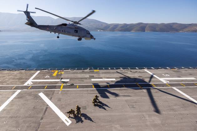 Orikun, The Netherlands, 2026-10-19 10:59:36 ORIKUN, 19-10-2026, The Turkish Navy s amphibious assault and drone ship TCG Anadolu (L400) is participating in NATO Exercise Neptune Strike 26-4. This exercise runs from 16 October to 5 November. During this exercise, NATO organized a demonstration for Distinguished Visitors and the media to showcase the Anadolu s spearhead operations in the form of a simulated amphibious strike on Pasha Beach. Photo: NLBeeld Robert Meerding Credit: NL Beeld Robert Meerding Inc  Copyright: xx x