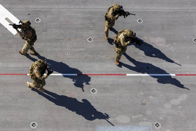 Orikun, The Netherlands, 2026-10-19 10:59:41 ORIKUN, 19-10-2026, The Turkish Navy s amphibious assault and drone ship TCG Anadolu (L400) is participating in NATO Exercise Neptune Strike 26-4. This exercise runs from 16 October to 5 November. During this exercise, NATO organized a demonstration for Distinguished Visitors and the media to showcase the Anadolu s spearhead operations in the form of a simulated amphibious strike on Pasha Beach. Photo: NLBeeld Robert Meerding Credit: NL Beeld Robert Meerding Inc  Copyright: xx x