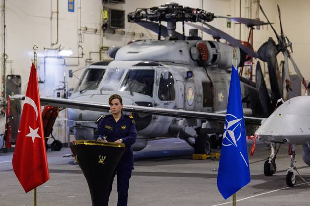 Orikun, The Netherlands, 2026-10-19 11:21:12 ORIKUN, 19-10-2026, The Turkish Navy s amphibious assault and drone ship TCG Anadolu (L400) is participating in NATO Exercise Neptune Strike 26-4. This exercise runs from 16 October to 5 November. During this exercise, NATO organized a demonstration for Distinguished Visitors and the media to showcase the Anadolu s spearhead operations in the form of a simulated amphibious strike on Pasha Beach. Photo: NLBeeld Robert Meerding Credit: NL Beeld Robert Meerding Inc  Copyright: xx x