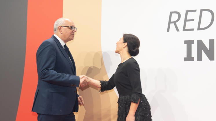 Andreas Bovenschulte, Mayor of Bremen, with Katherina Reiche, Federal Minister for Economic Affairs and Energy; Invest in Germany Summit 2026; Red Carpet for Investments; Event Location: Kraftwerk Berlin, Berlin, Germany; Kraftwerk Event Location