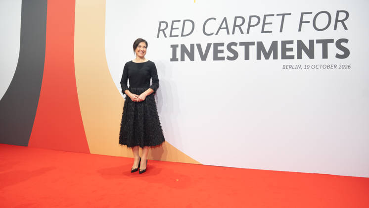 Katherina Reiche, Federal Minister for Economic Affairs and Energy The Federal Minister welcomes guests on the red carpet at the Invest in Germany Summit 2026 Red Carpet for Investments Event Location: Kraftwerk Berlin, Berlin, Germany Kraftwerk Event Location