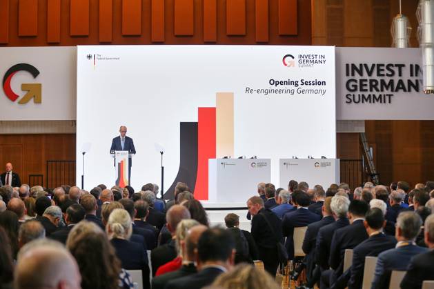 Berlin, Germany, October 20, 2026: ESMT Invest in Germany Summit—Chancellor Friedrich Merz (CDU) delivers the opening address Copyright: xdtsxNachrichtenagenturx dts_140006