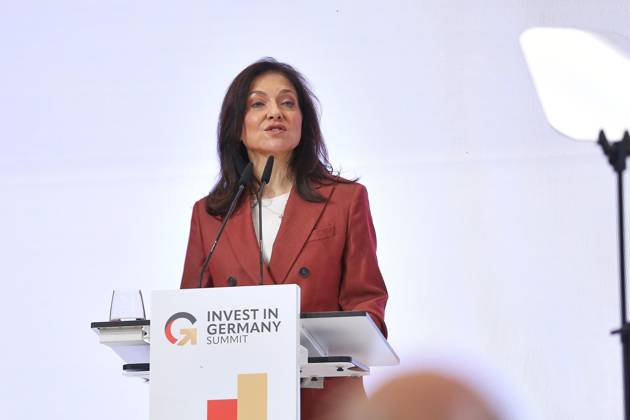 Berlin, Germany, October 20, 2026: ESMT Invest in Germany Summit—Federal Minister of Economic Affairs and Energy Katherina Reiche (CDU) delivers a speech Copyright: xdtsxNachrichtenagenturx dts_140020