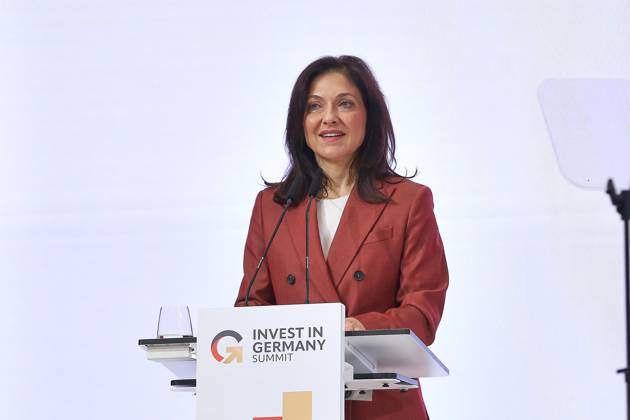 Berlin, Germany, October 20, 2026: ESMT Invest in Germany Summit—Federal Minister of Economic Affairs and Energy Katherina Reiche (CDU) delivers a speech Copyright: xdtsxNachrichtenagenturx dts_140021