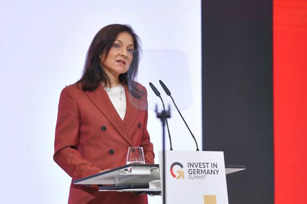 Berlin, Germany, October 20, 2026: ESMT Invest in Germany Summit—Federal Minister of Economic Affairs and Energy Katherina Reiche (CDU) delivers a speech Copyright: xdtsxNachrichtenagenturx dts_140026