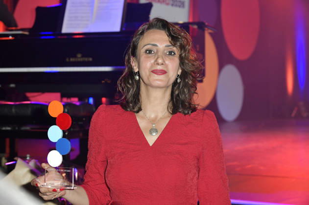 Meral Simsek at the 2026 European Future Award ceremony at the Tipi am Kanzleramt in Berlin, October 19, 2026 Foto:xM.xBehrensx xFuturexImagex future_6062