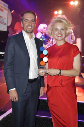 Philipp Lahm and Anna Zeiter at the 2026 European Future Award ceremony at the Tipi am Kanzleramt in Berlin, October 19, 2026 Foto:xM.xBehrensx xFuturexImagex future_6065