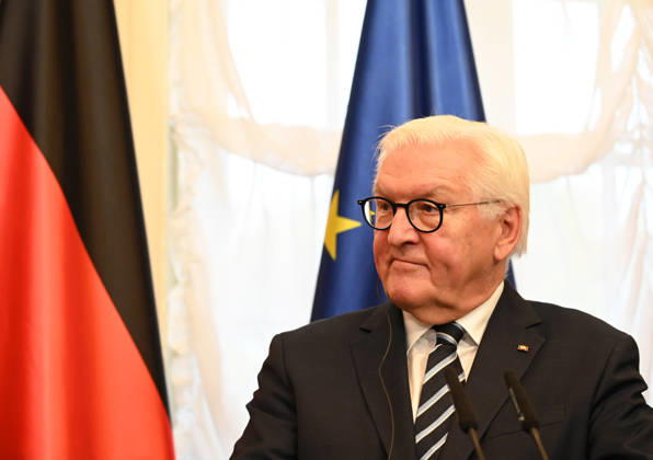 German President Steinmeier meets Mongolian President Khurelsukh in Berlin BERLIN, GERMANY - OCTOBER 20: German President Frank-Walter Steinmeier and Mongolian President Ukhnaagiin Khurelsukh (not seen) hold a joint press conference following their meeting at Villa Borsig in Berlin, Germany, on October 20, 2026. The talks focus on bilateral relations between the two countries, which established a strategic partnership in 2024. Volodymyr Sindieiev Anadolu Berlin Germany. Editorial use only. Please get in touch for any other usage.  Copyright: x2026xAnadoluxVolodymyrxSindieievx