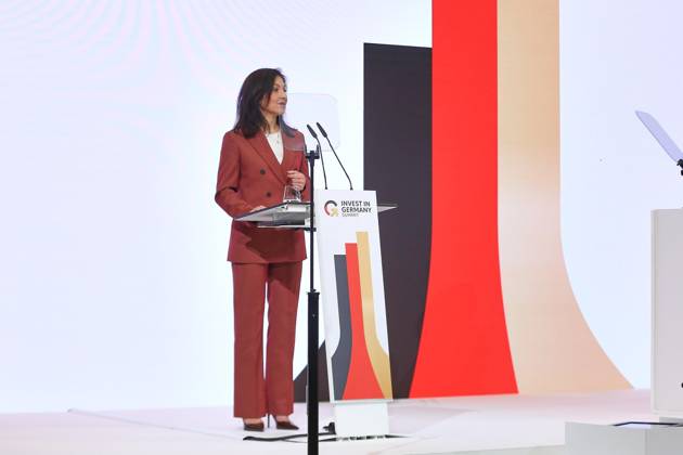 Berlin, Germany, October 20, 2026: ESMT Invest in Germany Summit—Federal Minister of Economic Affairs and Energy Katherina Reiche (CDU) delivers a speech Copyright: xdtsxNachrichtenagenturx dts_140025