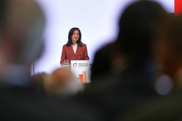 Berlin, Germany, October 20, 2026: ESMT Invest in Germany Summit—Federal Minister of Economic Affairs and Energy Katherina Reiche (CDU) delivers a speech Copyright: xdtsxNachrichtenagenturx dts_140028