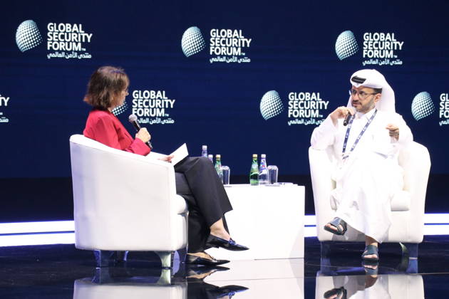 Global Security Forum in Doha DOHA, QATAR - OCTOBER 20: Qatari Foreign Ministry Spokesperson Majed al-Ansari addresses delegates during the Global Security Forum in Doha, Qatar on Tuesday, October 20, 2026. Ali Altunkaya Anadolu Doha Qatar. Editorial use only. Please get in touch for any other usage.  Copyright: x2026xAnadoluxAlixAltunkayax