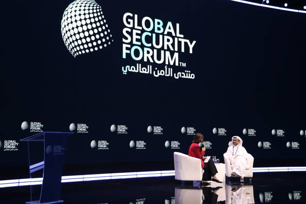 Global Security Forum in Doha DOHA, QATAR - OCTOBER 20: Qatari Foreign Ministry Spokesperson Majed al-Ansari addresses delegates during the Global Security Forum in Doha, Qatar on Tuesday, October 20, 2026. Ali Altunkaya Anadolu Doha Qatar. Editorial use only. Please get in touch for any other usage.  Copyright: x2026xAnadoluxAlixAltunkayax