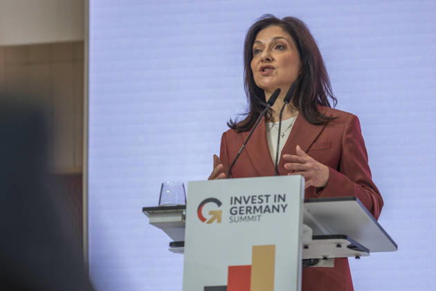 Invest in Germany Summit in Berlin: Katherina Reiche (CDU), Federal Minister for Economic Affairs and Energy, speaks at the Invest in Germany Summit on October 20, 2026 in Berlin Katherina Reiche (CDU), Federal Minister for Economic Affairs and Energy, speaks at the Invest in Germany Summit on October 20, 2026, in Berlin Berlin Berlin Germany ESMT Berlin